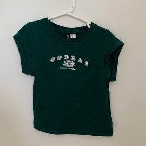 Dark green graphic baby tee - Size XS